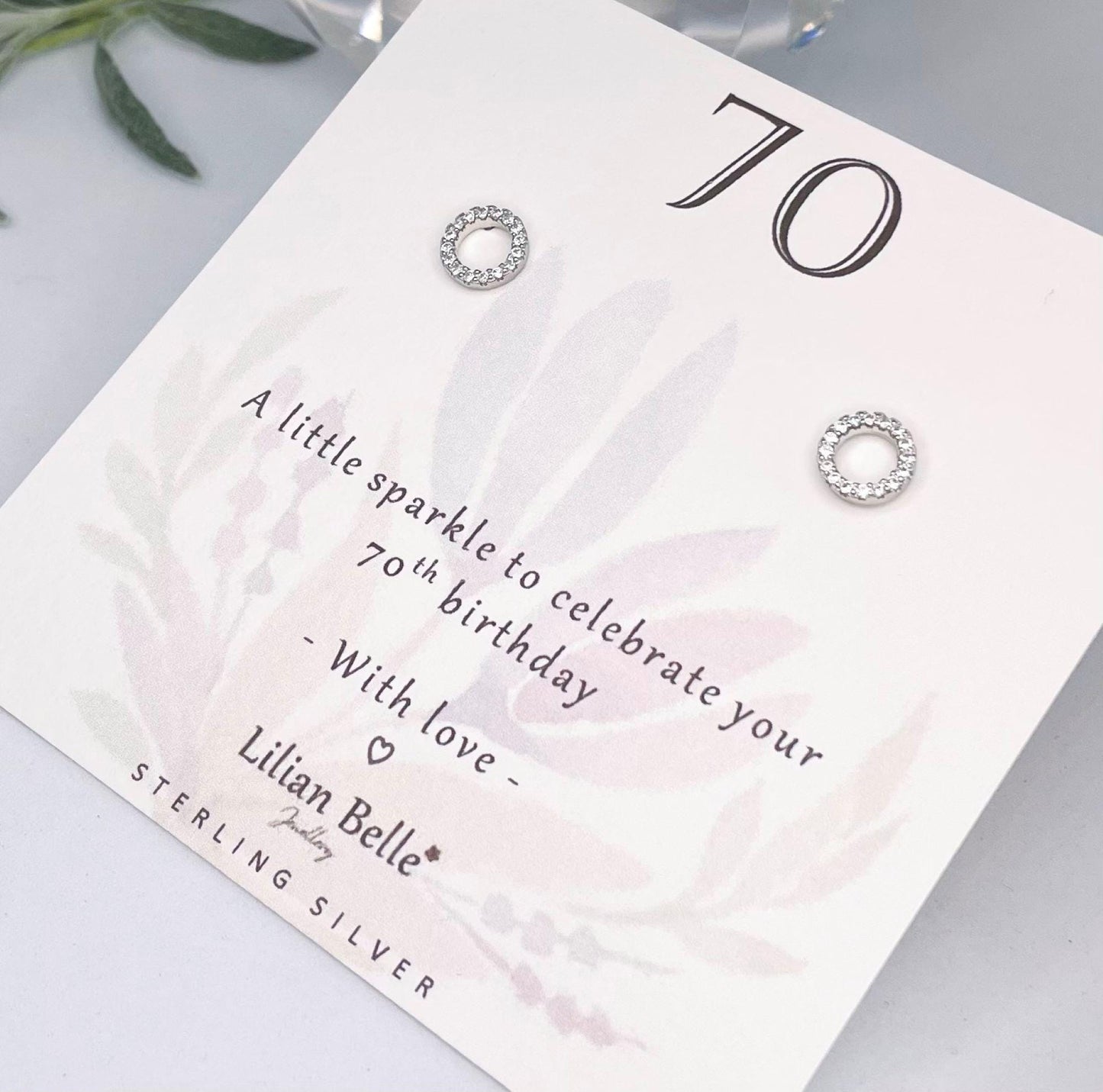 16th 18th 21st 30th 40th 50th 60th 70th 80th 90th Sterling Silver Earrings Birthday Gifts for Women, Milestone Gift for Her