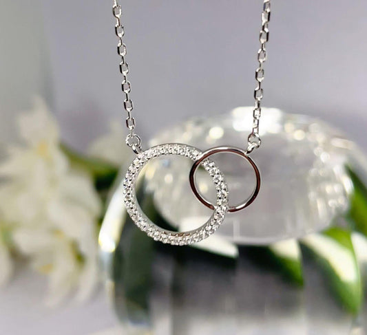 Sterling Silver Necklace Father Daughter Birthday Meaningful Gift, Mum Daughter Jewellery Gift, Sister Gifts, Christmas Gifts for Daughter