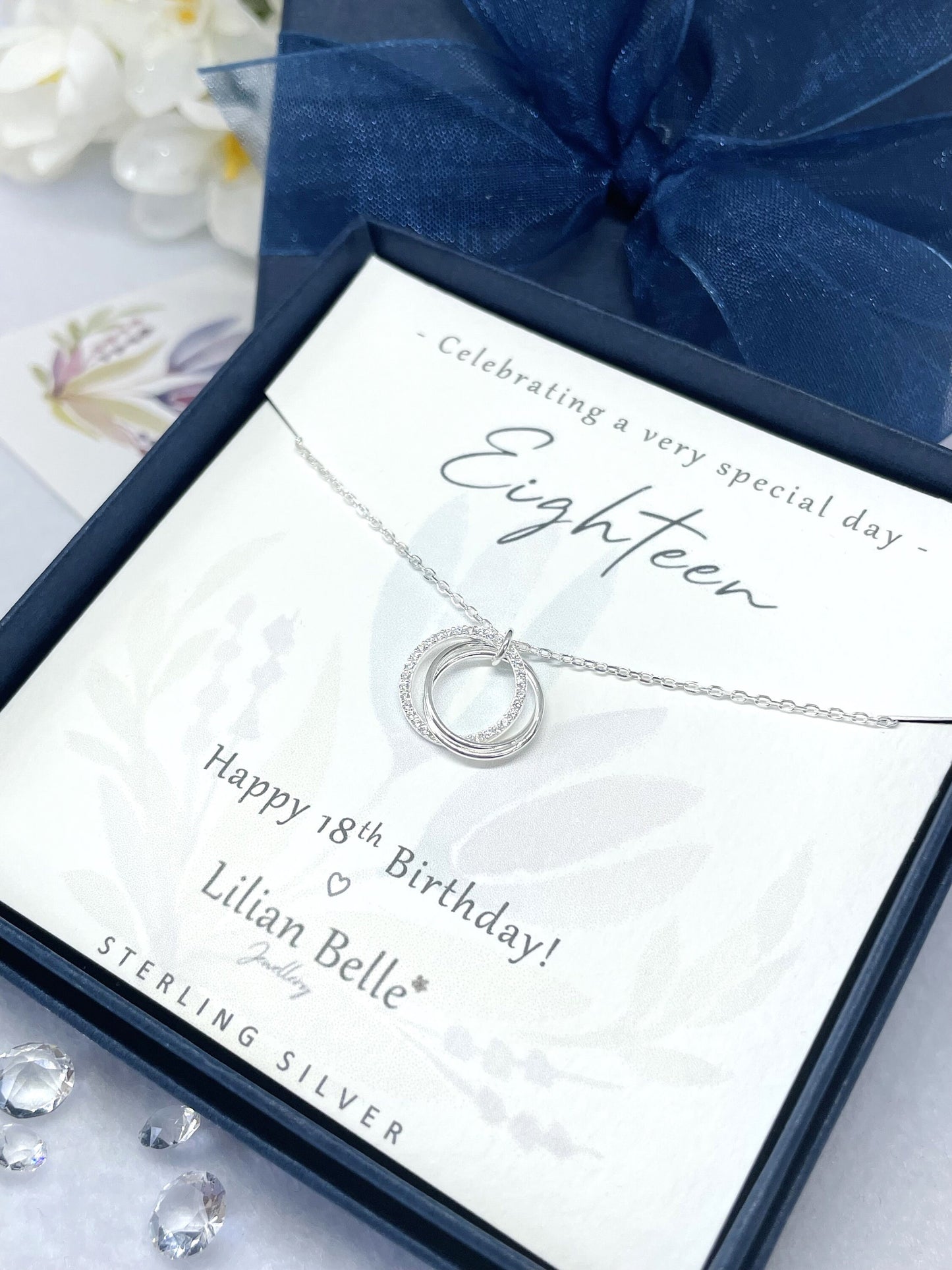 18th Birthday Gift for Her, Silver Necklace 18 Gift for Daughter, Granddaughter 18 Birthday Gifts for Girls, 18th Jewellery, 18th Jewelry