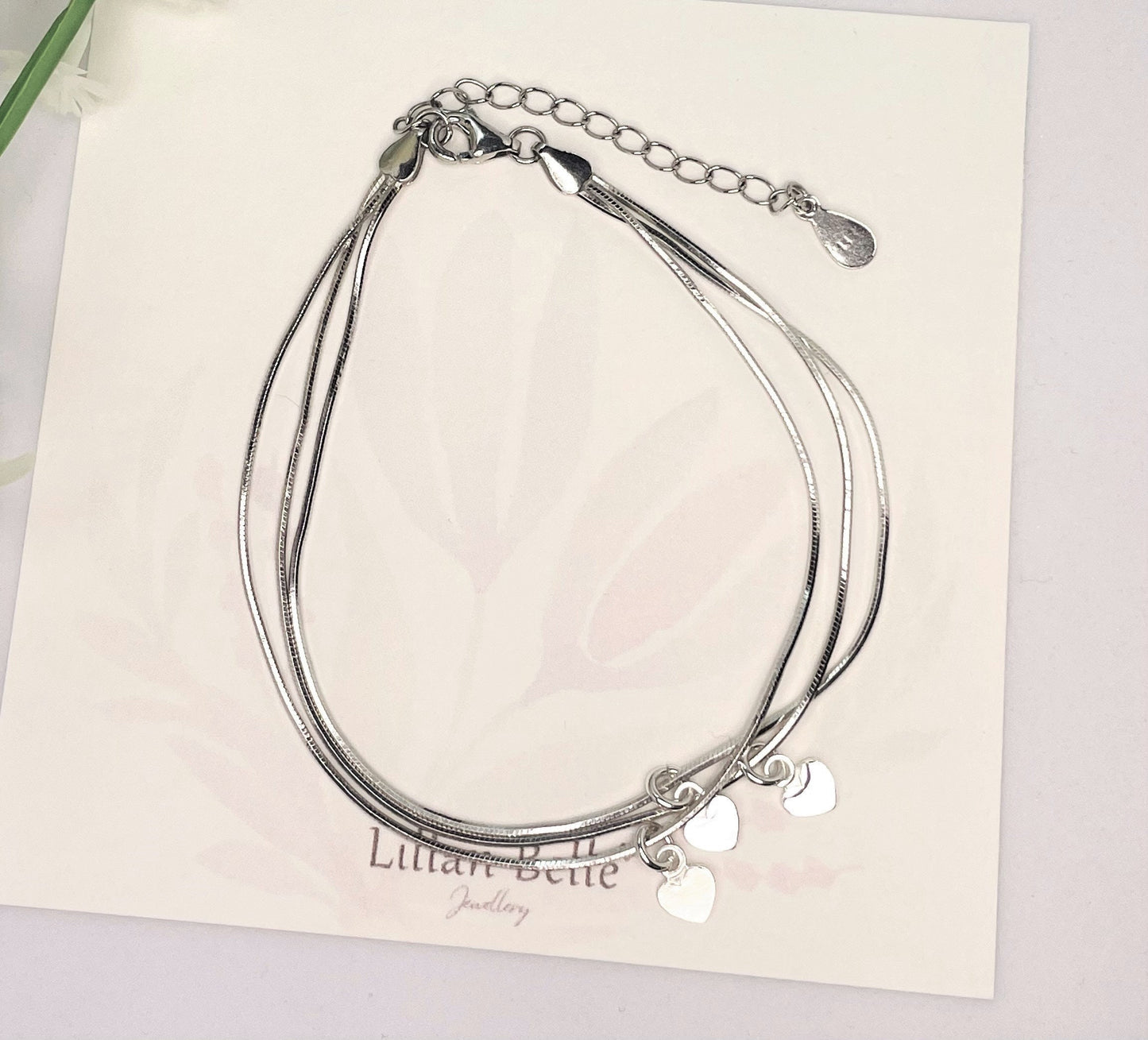 Dainty Silver Multi Strand Bracelet, Silver Bracelet Women, Bracelet Silver, Boho Silver Bracelet, Bracelet for Women Silver, Gift for Women