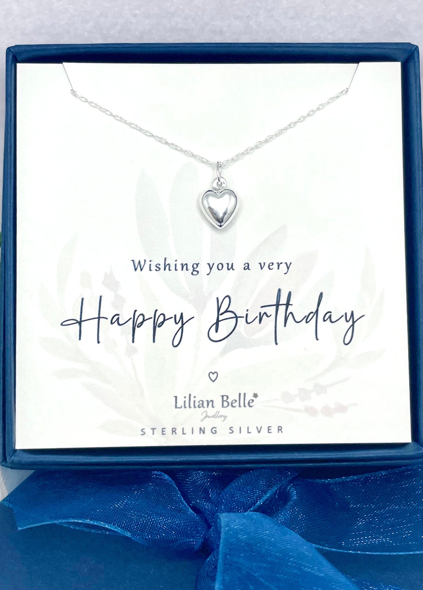 Sterling Silver Heart Necklace Birthday Gift Idea for Women, Birthday Gift for Her, Birthday Present for Girl, 15th 16th 17th 18th 19th 20th