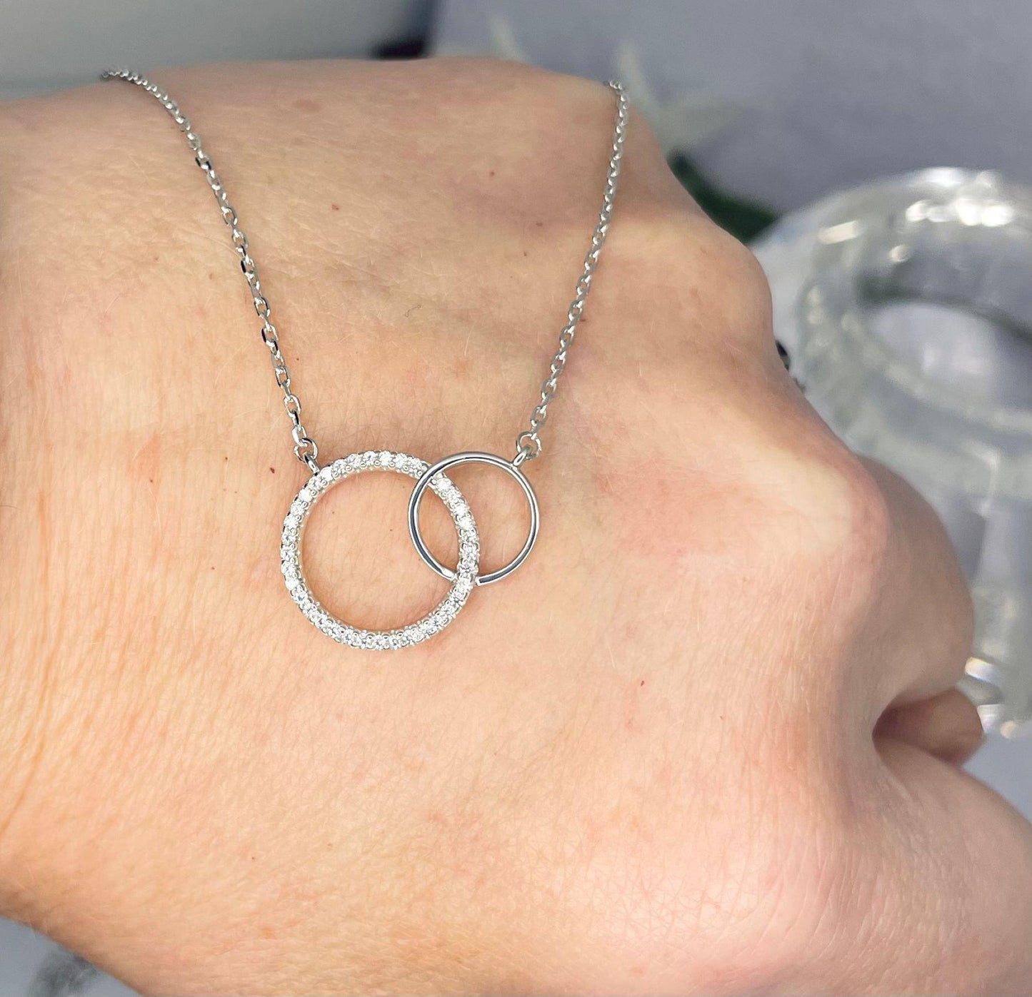 Sterling Silver Necklace Father Daughter Birthday Meaningful Gift, Mum Daughter Jewellery Gift, Sister Gifts, Christmas Gifts for Daughter