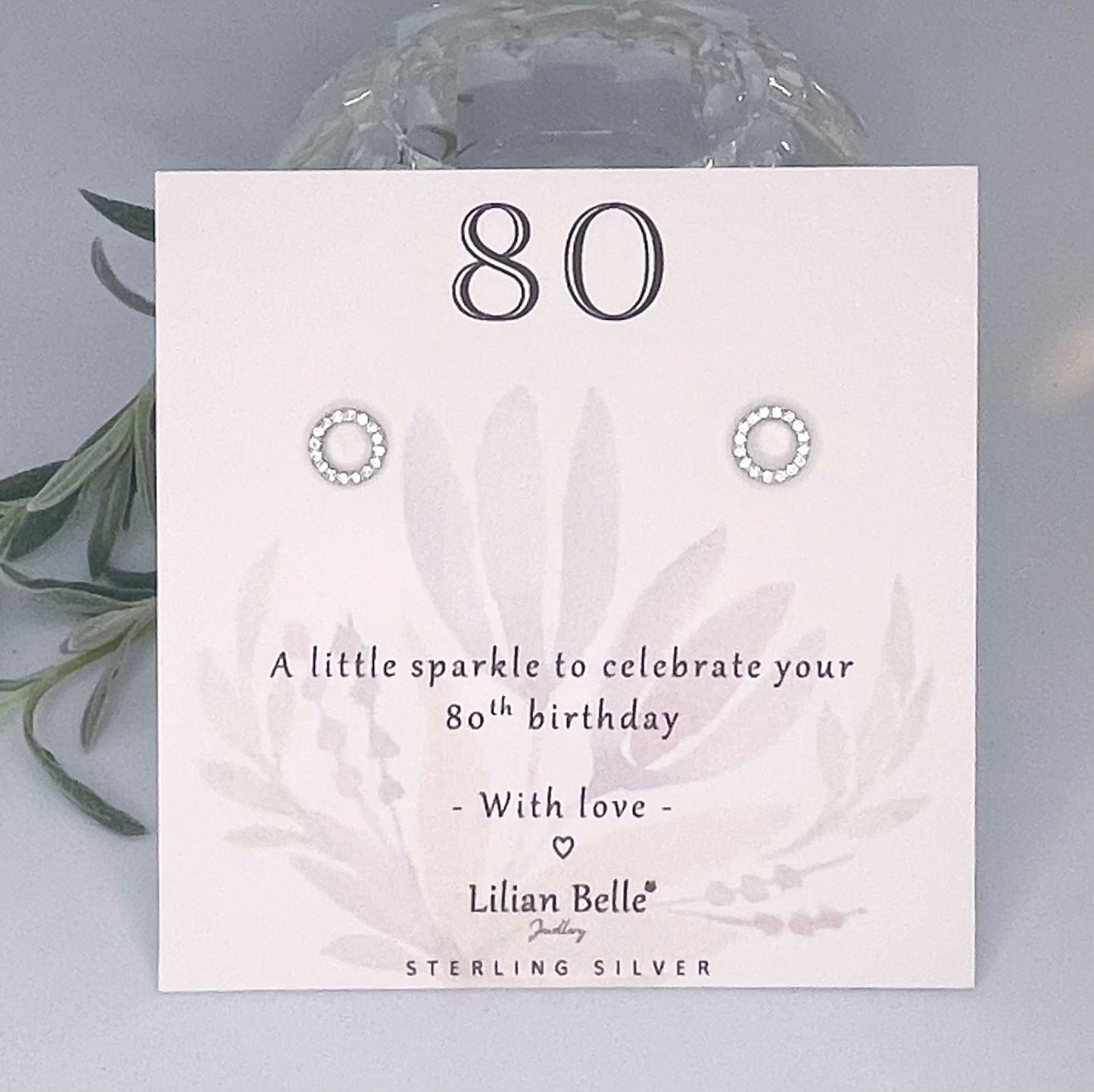 30th 40th 50th 60th 70th 80th Birthday Gifts for Her, Sterling Silver Earrings Jewellery Gift Idea for Women, for Sister, Friend, Daughter