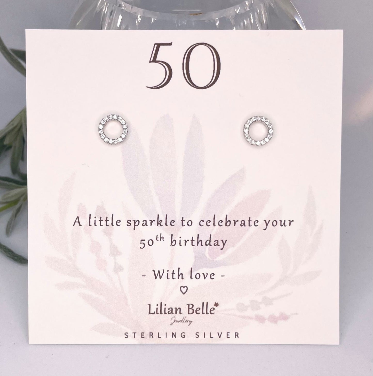 30th 40th 50th 60th 70th 80th Birthday Gifts for Her, Sterling Silver Earrings Jewellery Gift Idea for Women, for Sister, Friend, Daughter