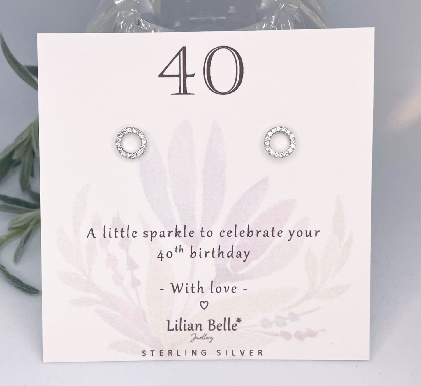 30th 40th 50th 60th 70th 80th Birthday Gifts for Her, Sterling Silver Earrings Jewellery Gift Idea for Women, for Sister, Friend, Daughter