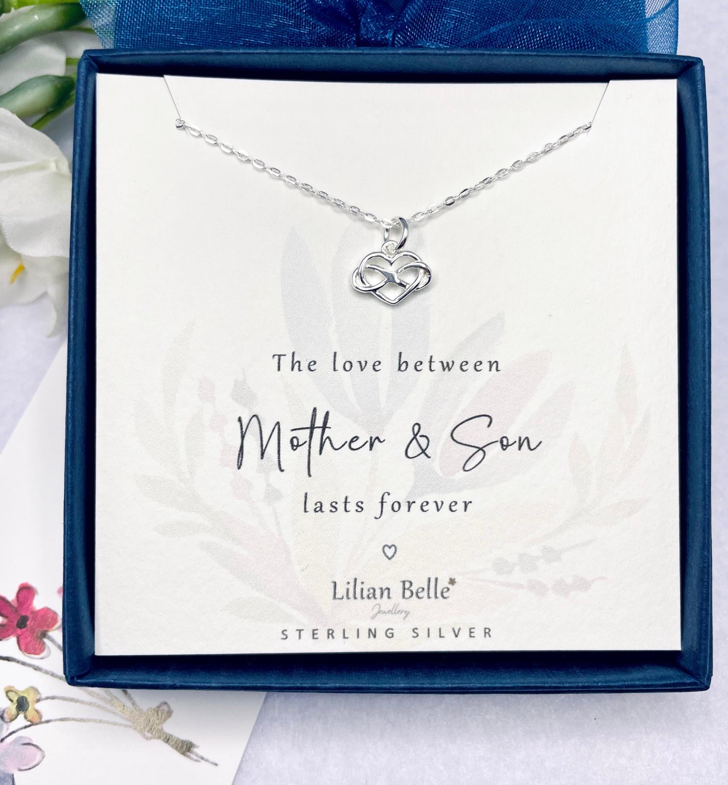 Meaningful Sister Sterling Silver Heart Necklace, Mother Daughter Gifts, Sisters Christmas Gift, Father Daughter Gift, Gift for Mum from Son