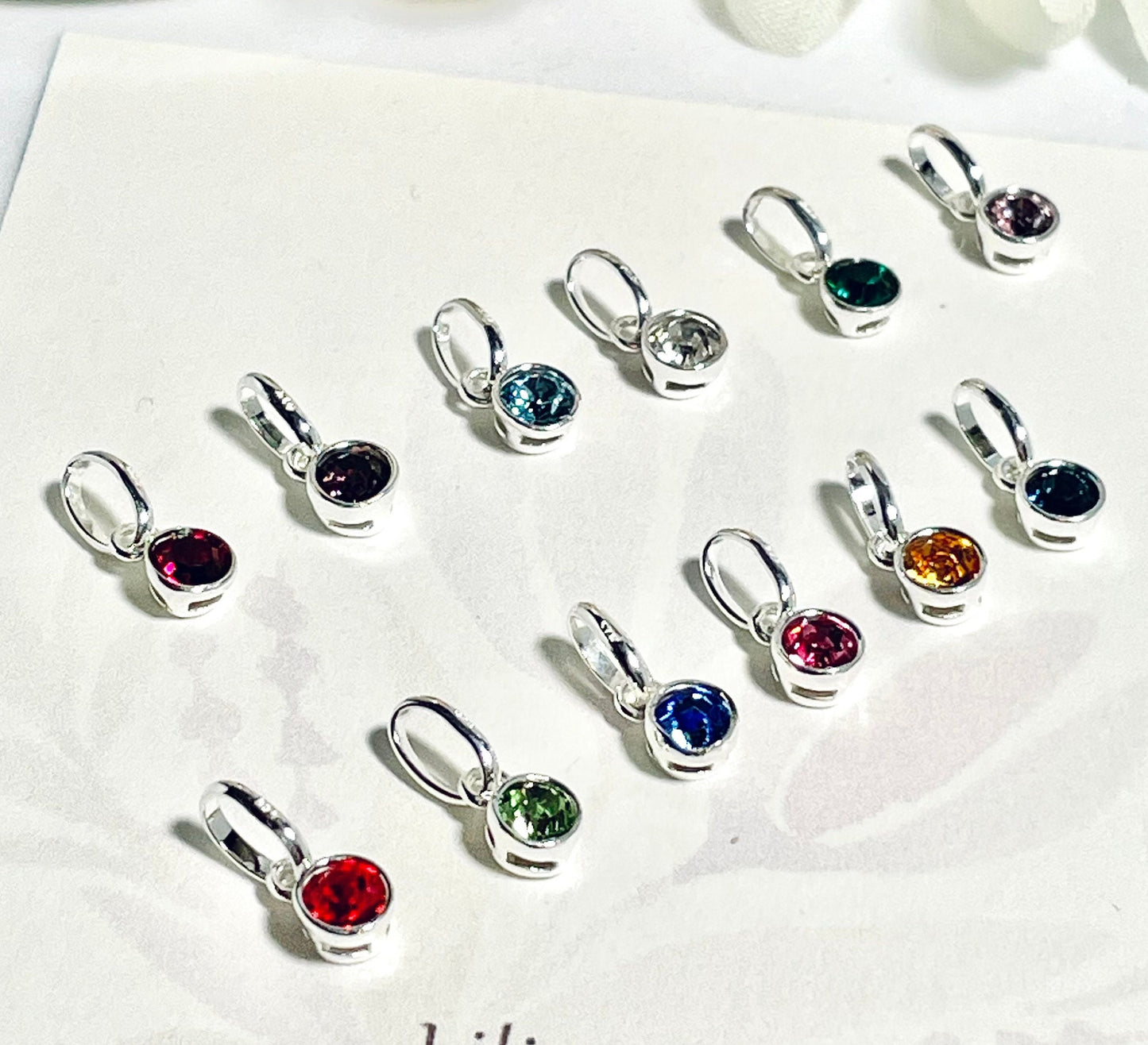 Family birthstone necklace gift, sterling silver minimalist birthstone necklace, personalised gifts for mum, family necklace, Mum gifts