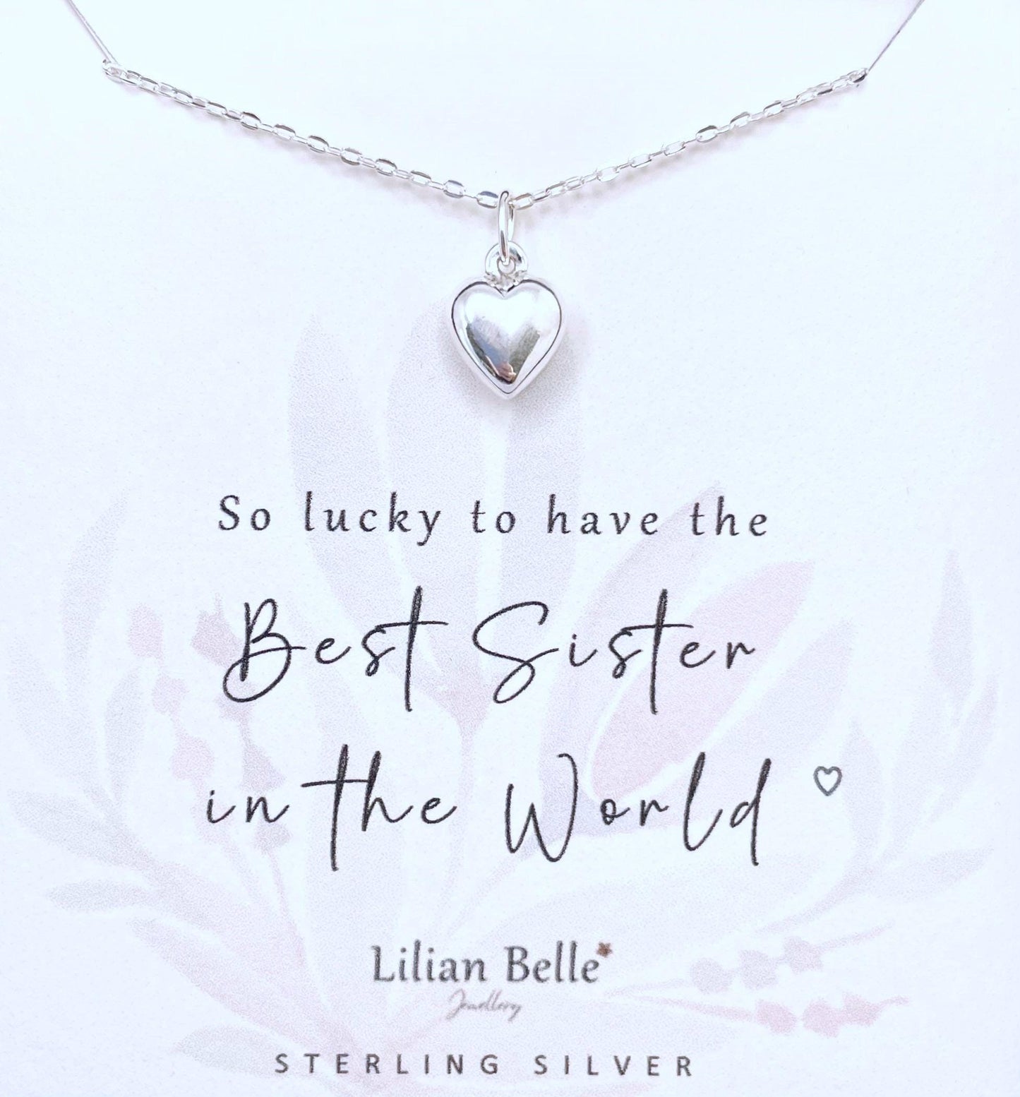 Meaningful Sister Sterling Silver Necklace Gifts, for Granddaughter, Daughter Gifts, Sisters Christmas Gift, Birthday Mum Gift, Gift for Mum