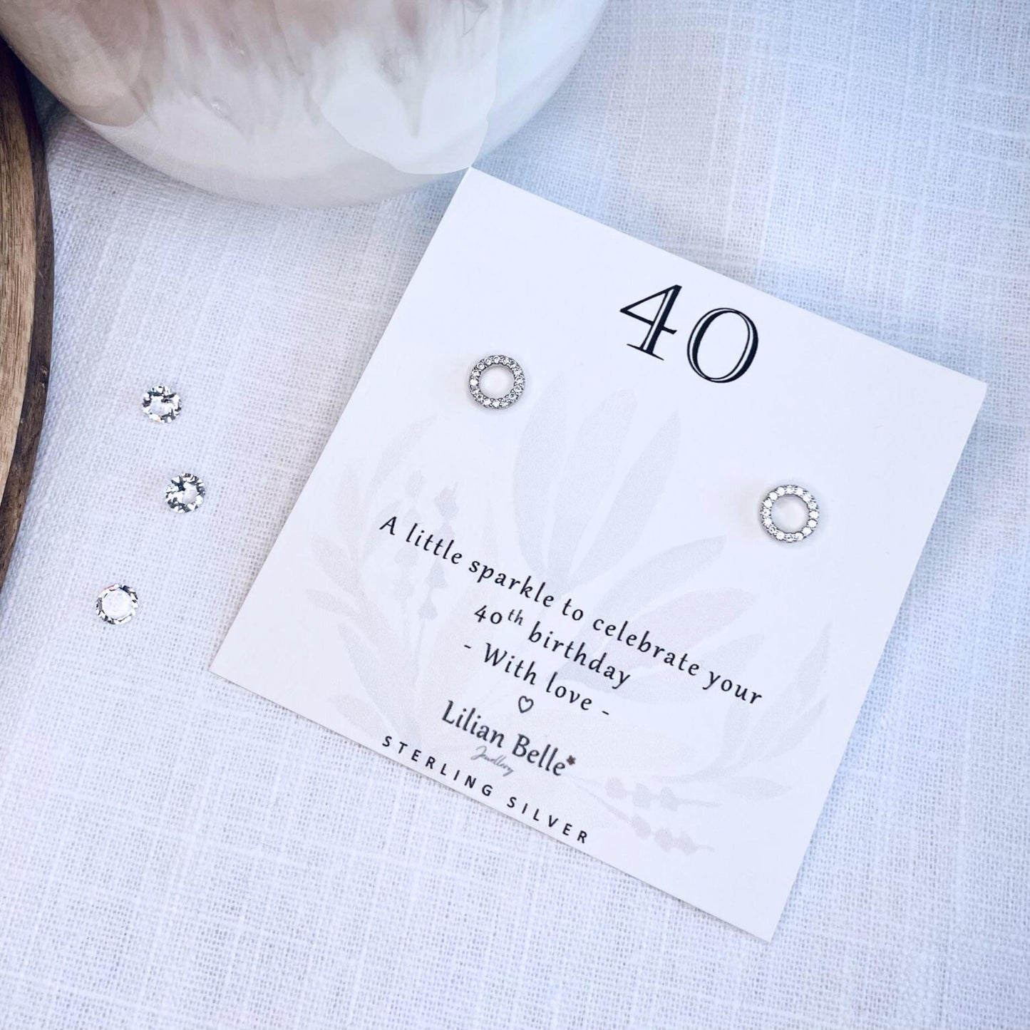 30th 40th 50th 60th 70th 80th Birthday Gifts for Her, Sterling Silver Earrings Jewellery Gift Idea for Women, for Sister, Friend, Daughter