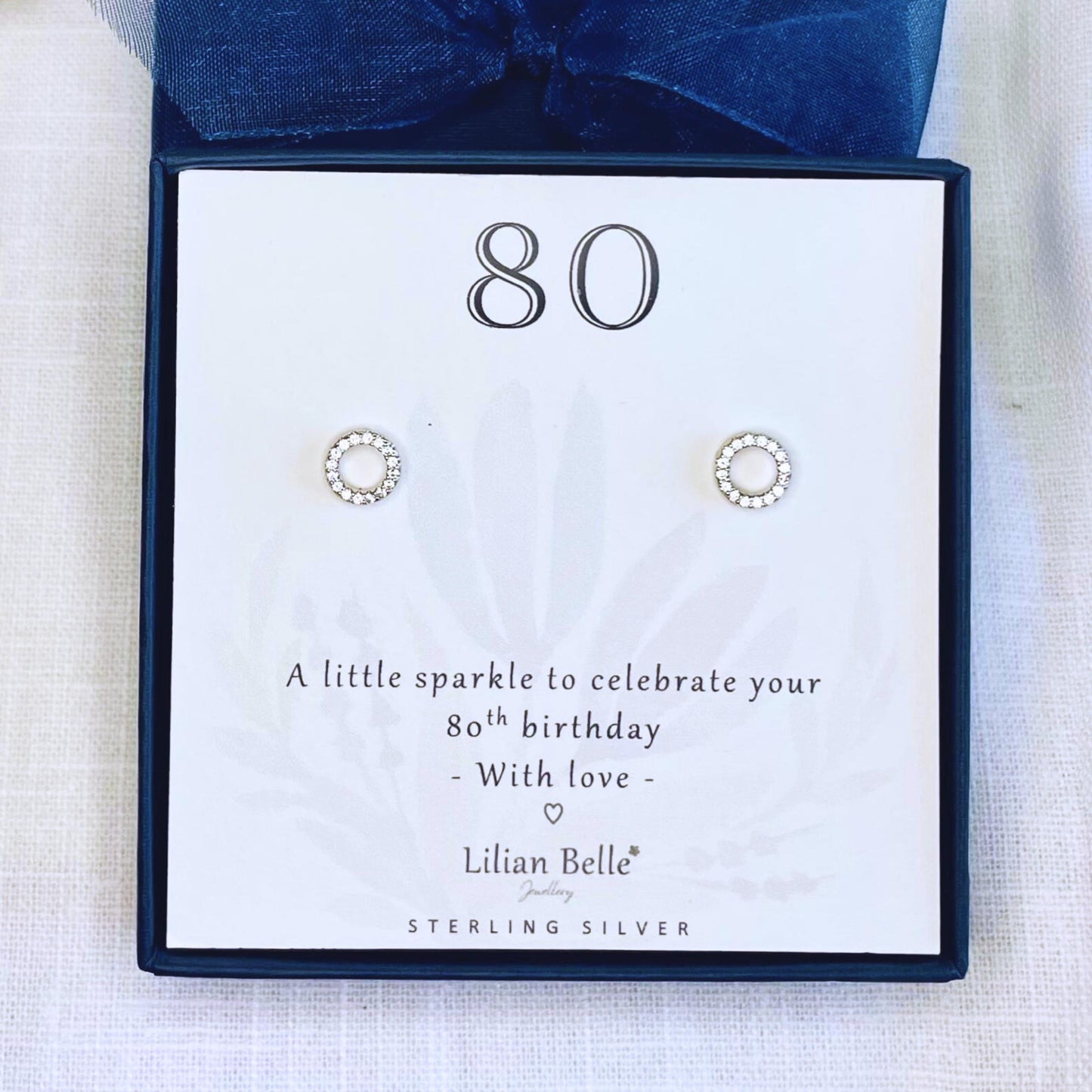 30th 40th 50th 60th 70th 80th Birthday Gifts for Her, Sterling Silver Earrings Jewellery Gift Idea for Women, for Sister, Friend, Daughter