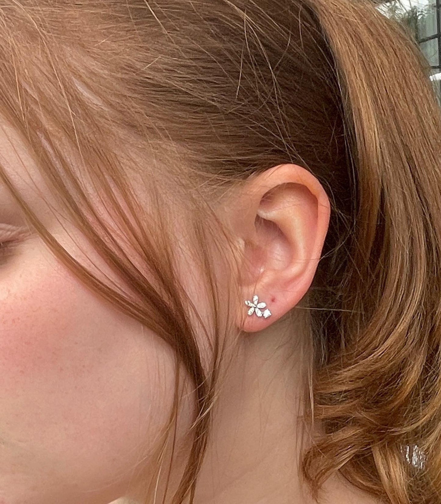 Sterling Silver Flower Earrings Meaningful Daughter Gift, Christmas Granddaughter Gift, Birthday gifts for Granddaughter, Gold Earrings