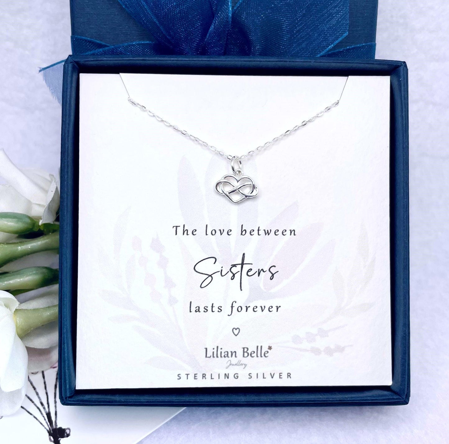 Meaningful Mum Dad Daughter Sterling Silver Heart Necklace, Mum Gift from Daughter, Sisters Christmas Gift, Mother Son Gifts, Mum gifts