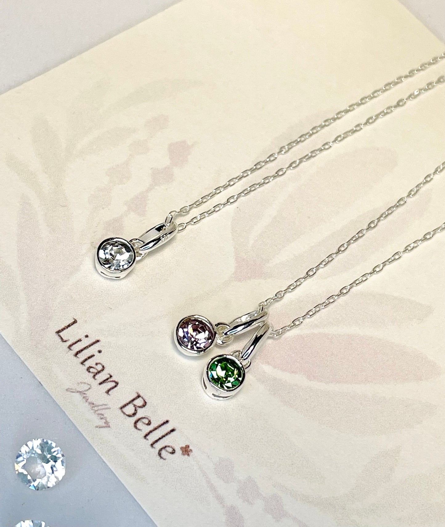 Family birthstone necklace gift, sterling silver minimalist birthstone necklace, personalised gifts for mum, family necklace, Mum gifts