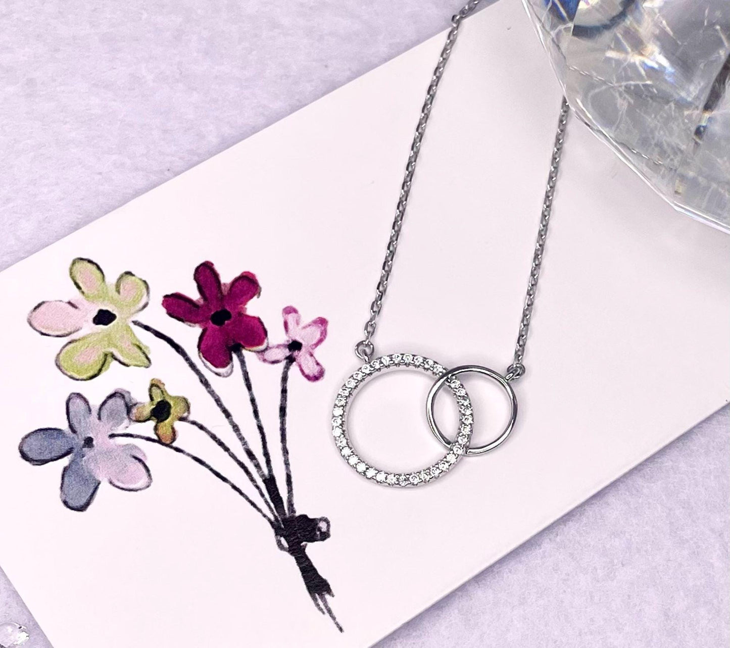 Sterling Silver Necklace Father Daughter Birthday Meaningful Gift, Mum Daughter Jewellery Gift, Sister Gifts, Christmas Gifts for Daughter