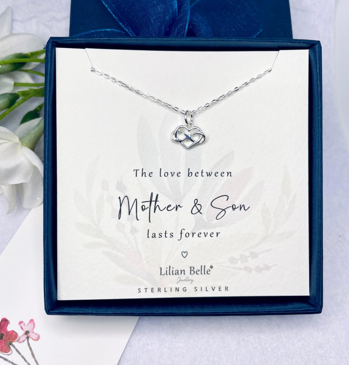 Meaningful Sister Sterling Silver Heart Necklace, Mother Daughter Gifts, Sisters Christmas Gift, Father Daughter Gift, Gift for Mum from Son