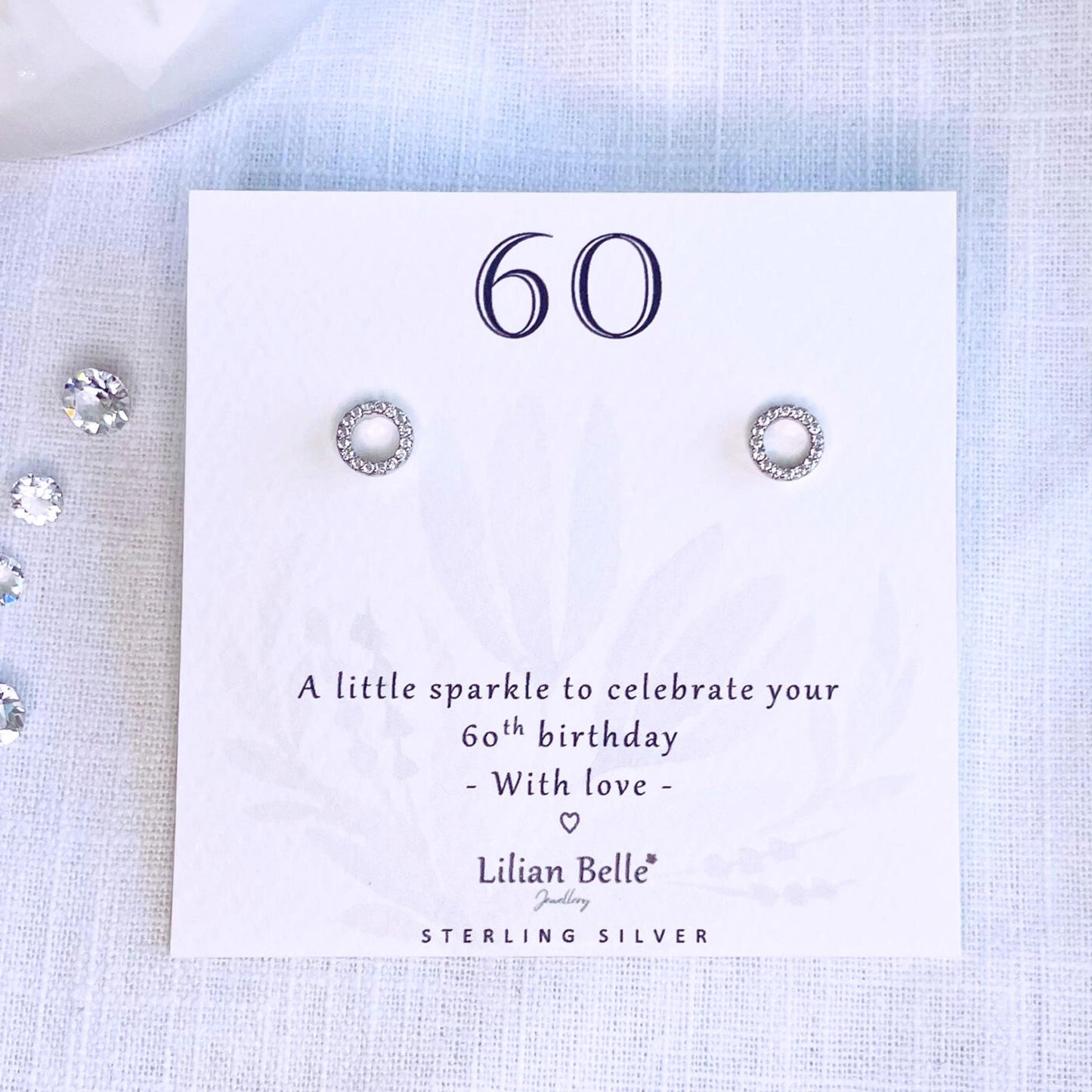 30th 40th 50th 60th 70th 80th Birthday Gifts for Her, Sterling Silver Earrings Jewellery Gift Idea for Women, for Sister, Friend, Daughter