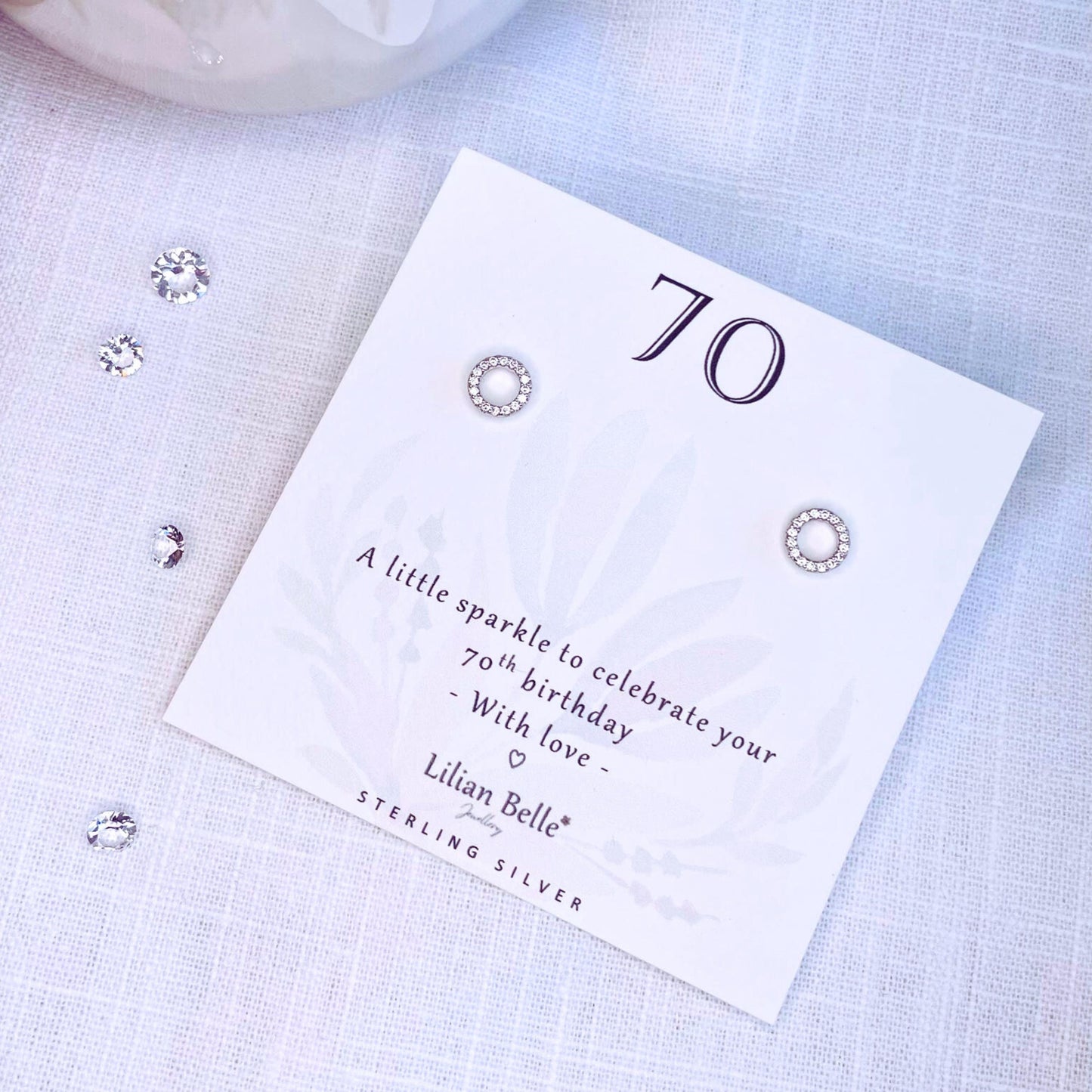 30th 40th 50th 60th 70th 80th Birthday Gifts for Her, Sterling Silver Earrings Jewellery Gift Idea for Women, for Sister, Friend, Daughter