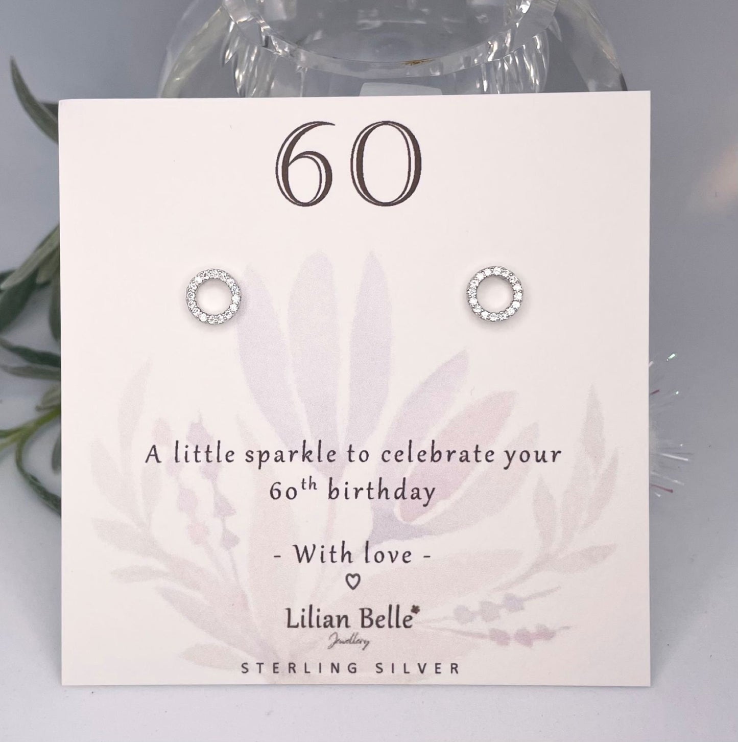 30th 40th 50th 60th 70th 80th Birthday Gifts for Her, Sterling Silver Earrings Jewellery Gift Idea for Women, for Sister, Friend, Daughter