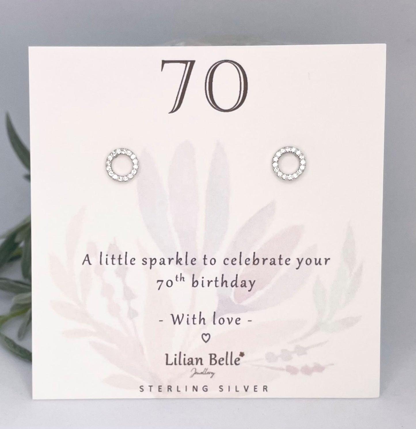 30th 40th 50th 60th 70th 80th Birthday Gifts for Her, Sterling Silver Earrings Jewellery Gift Idea for Women, for Sister, Friend, Daughter