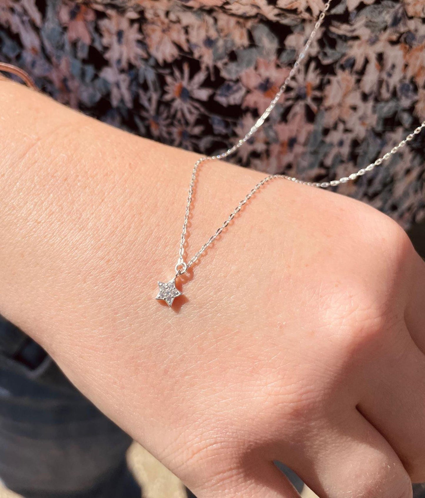 Dainty Tiny Sterling Silver CZ Star Pendant Necklace, Layering Minimalist Silver Necklace for Women, Birthday Gift for Her, Gifts for Girls