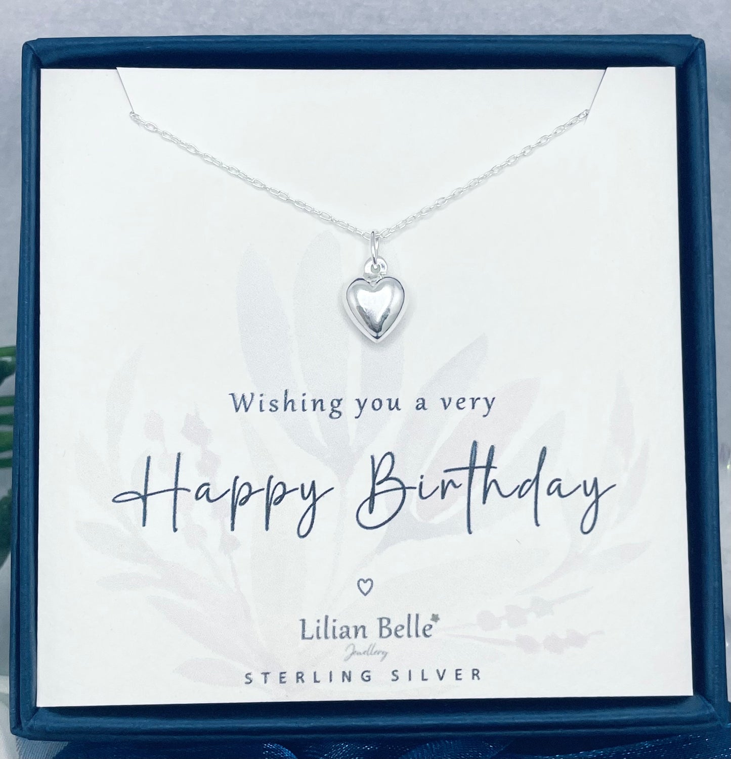 Dainty Sterling Silver Heart Pendant Necklace, Adjustable Chain, Birthday Gift