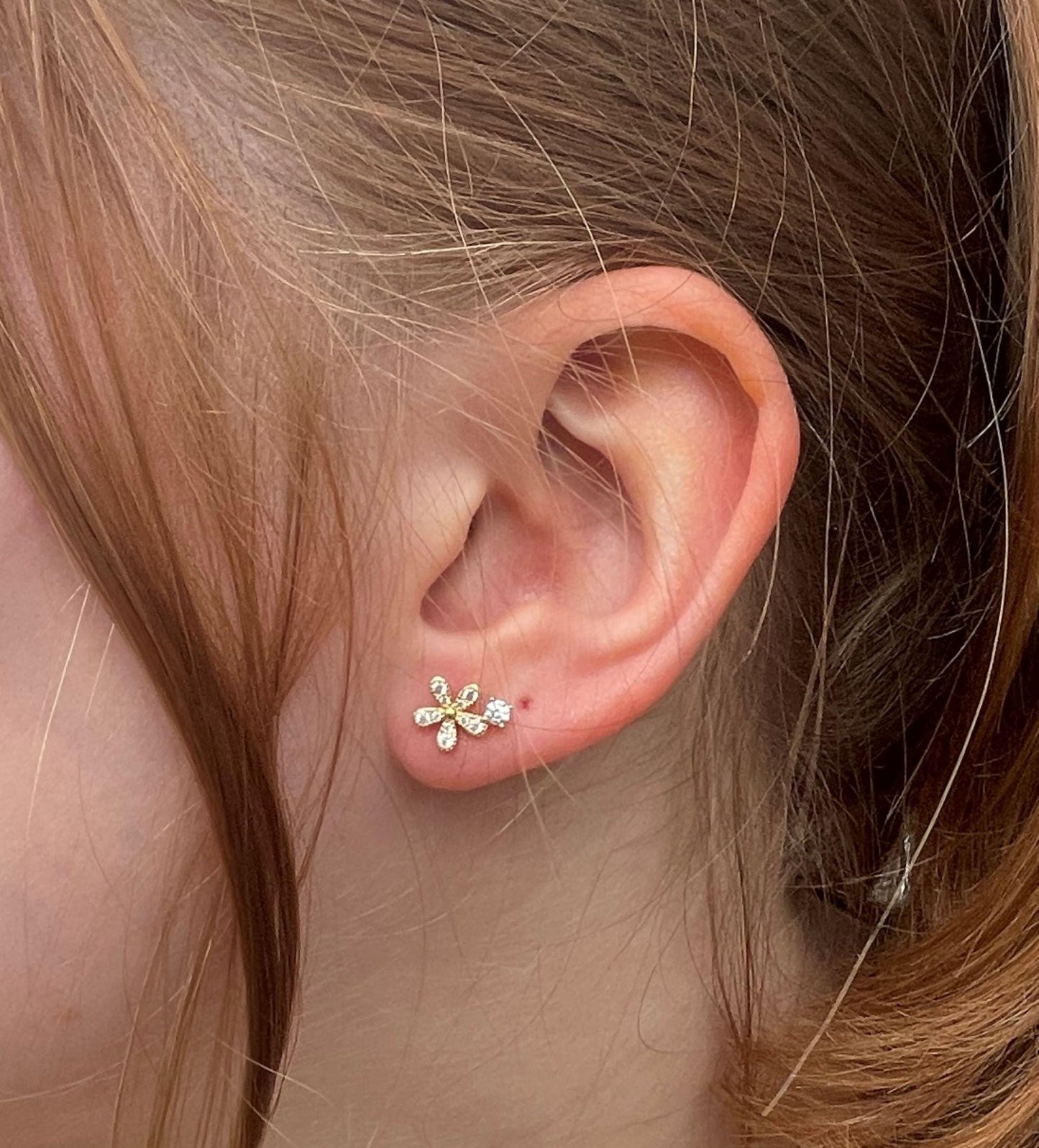 Sterling Silver Flower Earrings Gift for Auntie, Granddaughter Gifts, Daughter Gift, Niece Birthday Gift,  Granddaughter Gift, Auntie Gifts