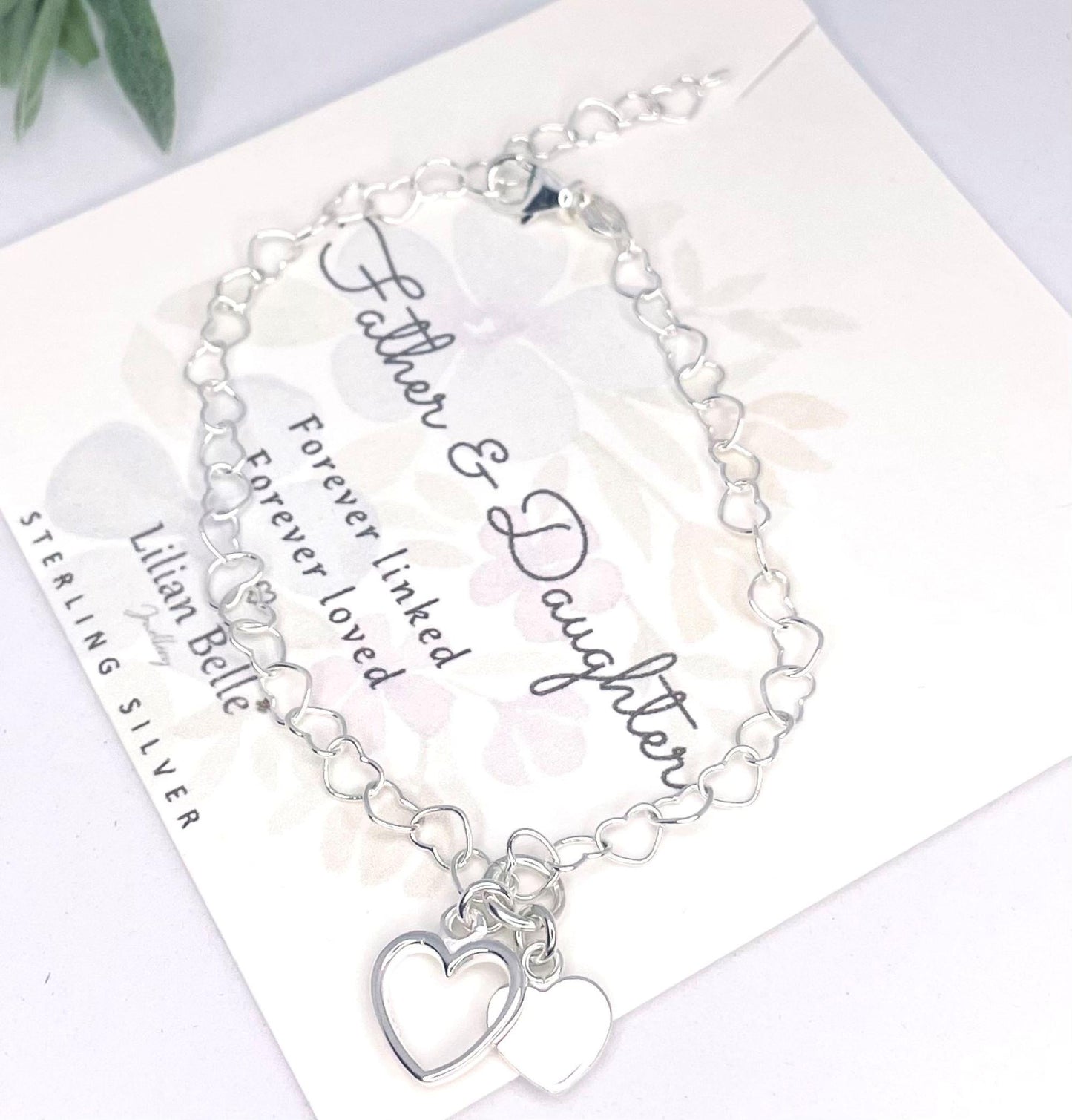 Sterling Silver Bracelet Meaningful Mother Daughter Gifts, Dad Daughter Gifts, Mum Daughter Gift, Sisters Birthday Gift, Sister Gift Idea