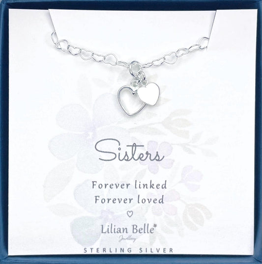 Sterling Silver Bracelet Meaningful Gifts for Sisters, Dad Daughter Gifts, Mum Daughter Gift, Mother Daughter Birthday Gift, Sister Gifts
