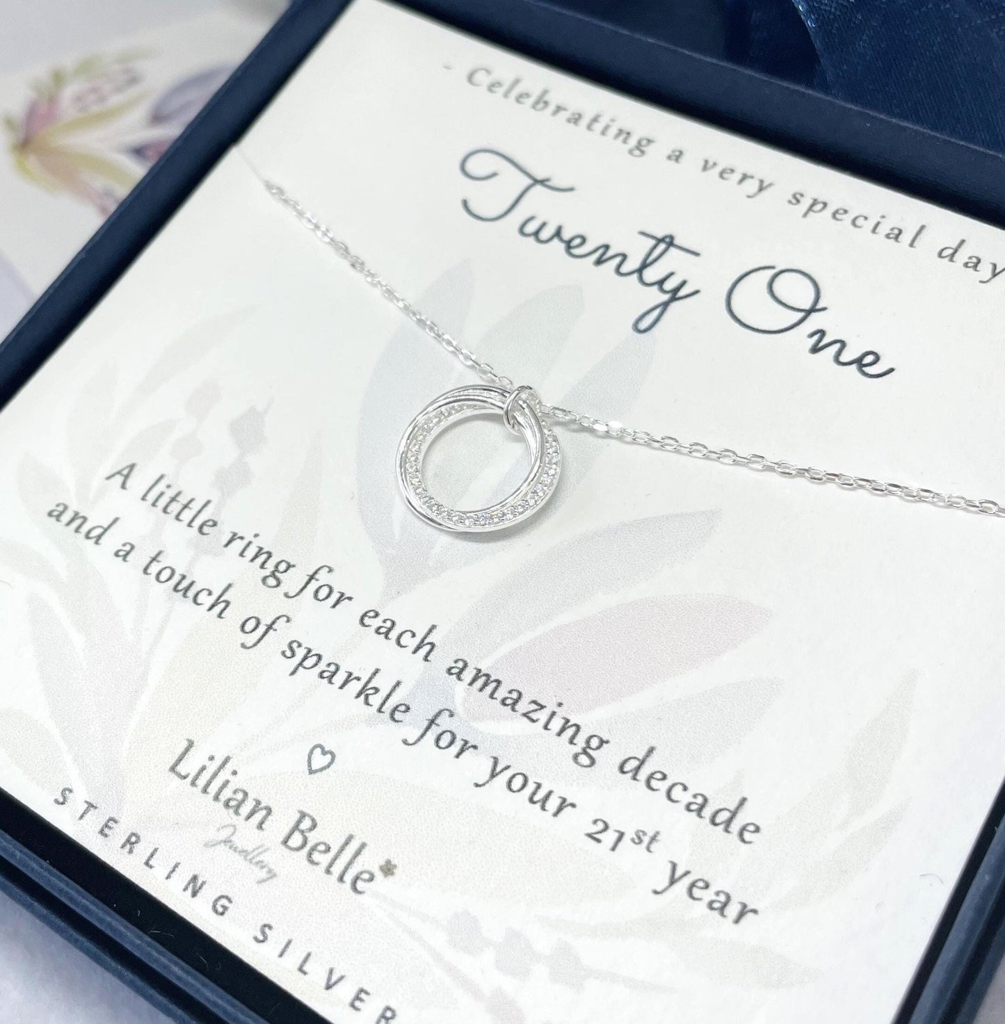 21st Birthday Gifts for Girls, Sterling Silver 21st Necklace Gift Girl, 21 Birthday Gift, 21st Jewellery Gifts, for Daughter Granddaughter