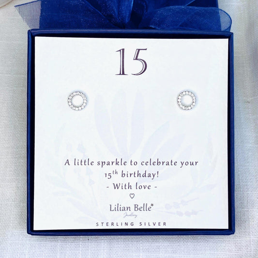Sterling Silver Infinity Earrings: 15th Birthday Gift