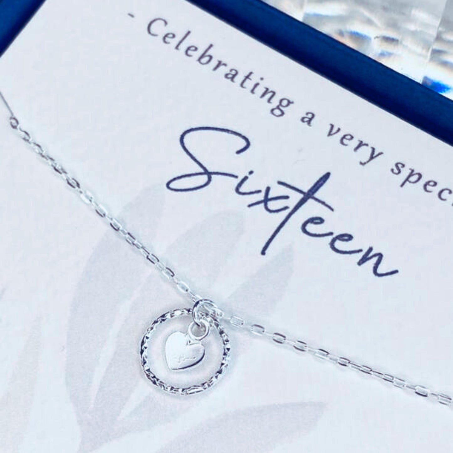 16th Birthday Sterling Silver Necklace Gifts for Girl, Sweet 16 Gift for Daughter, Granddaughter 16th Birthday Jewellery Gifts for Girls