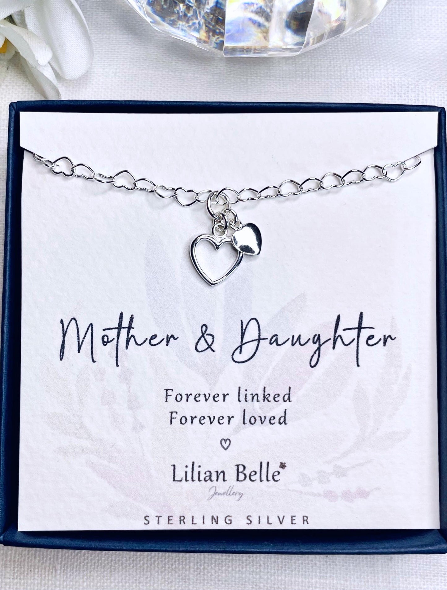 Sterling Silver Bracelet Meaningful Mother Daughter Gifts, Dad Daughter Gifts, Mum Daughter Gift, Sisters Birthday Gift, Sister Gift Idea