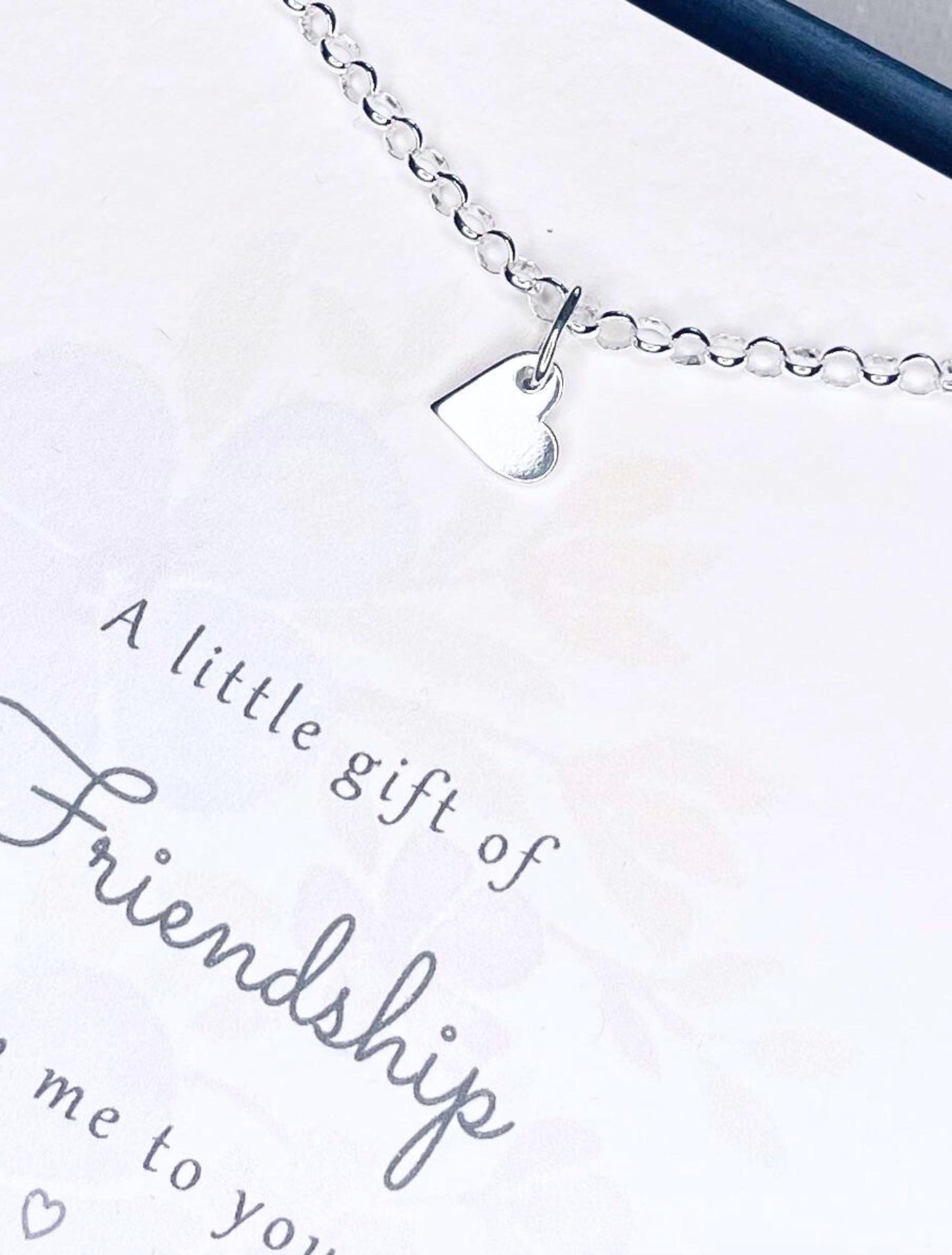 Sterling Silver Friendship Heart Bracelet Gift for Women, Best friend Gift, Meaningful Friends Gifts for her, Friendship Gifts for Woman